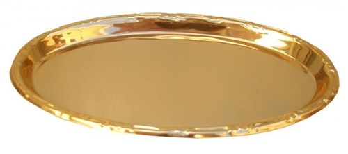 BANDEJA DOURADA REF 7003 23X14 CM