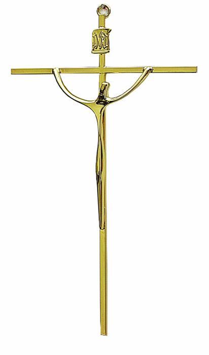 CRUCIFIXO METAL DOURADO REF 20 22X13 CM
