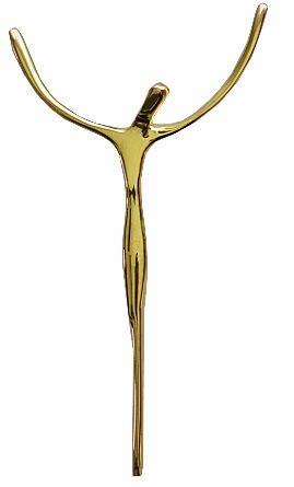 CRISTO ESTILIZADO DOURADO REF 43 16X12 CM