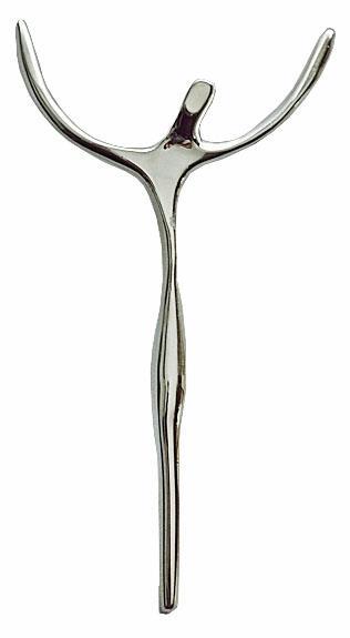 CRISTO METAL ESTILIZADO PRATA REF 44 REF 11,5X7 CM