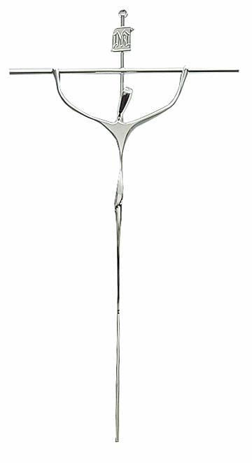 CRUCIFIXO PRATA METAL REF 77 52X28 CM