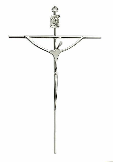 CRUCIFIXO PRATA METAL REF 06 20 X 13 CM