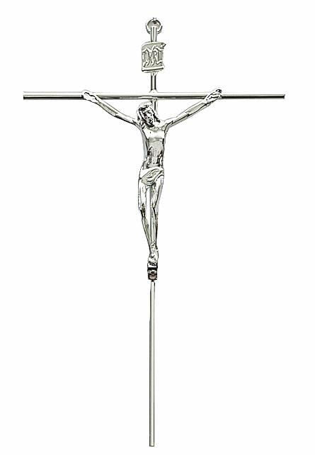 CRUCIFIXO PRATA METAL REF 16 24 X 15 CM