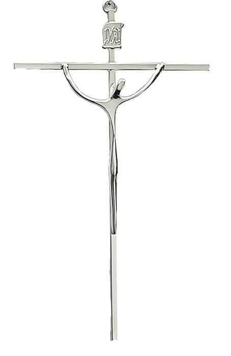 CRUCIFIXO PRATA METAL REF 20 22 X 13 CM