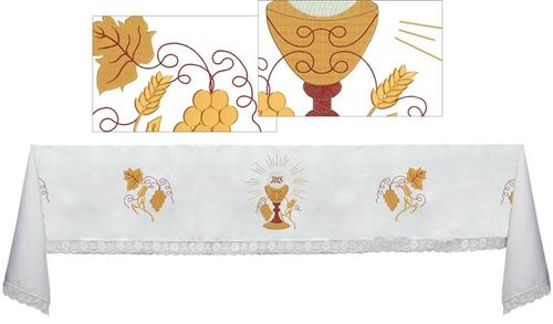 TOALHA ALTAR BORDADA 140 X 350 CM