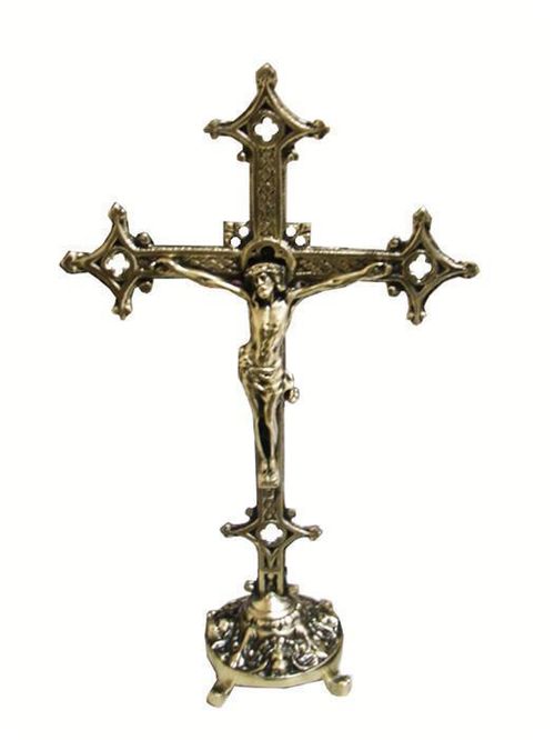 CRUZ BRONZE COM BASE REF 38 - 45 X 28 CM