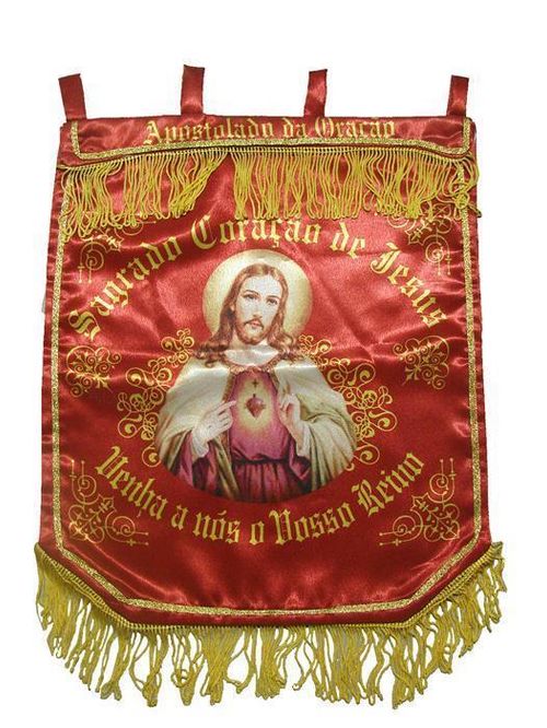 ESTANDARTE MINI APOSTOLADO - 37 X 30 CM - SEM BORDADO