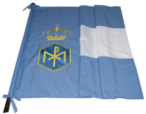 BANDEIRA MARIANA BORDADA - 1.00 X 1.30 M - REF 96.01