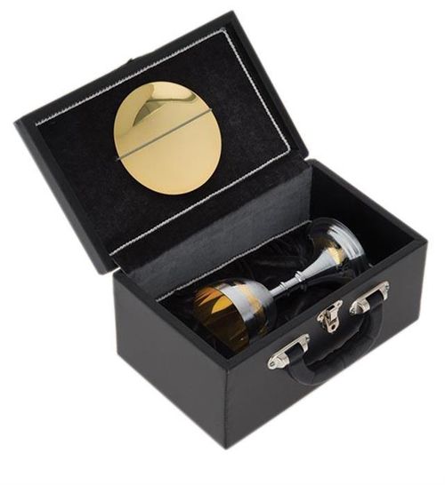 MALA COM CALICE DOURADO INTERNO REF 170CF 13.5 X 17 X 27 CM