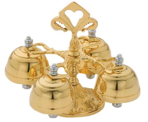 CARRILHAO 04 SINOS DOURADO REF 640 14.5 X 18 CM