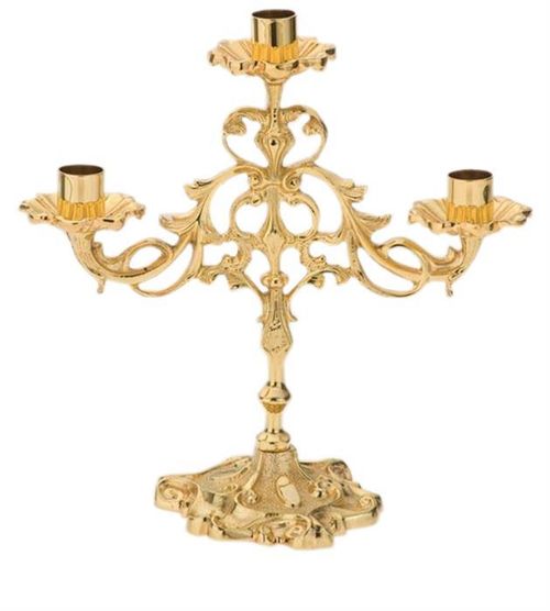 CASTICAL 3 VELAS DOURADO TOTAL REF 17125DT 22.7 X 23 CM