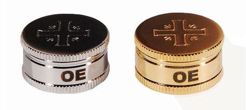 VASO SANTO OLEO 01 PARTE DOURADO INT - 2.5 X 1.3 CM - REF 18