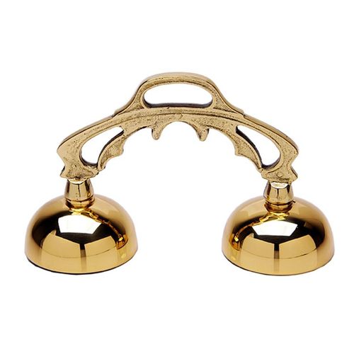 CARRILHAO 2 BADALOS DOURADO REF 7201 12 CM