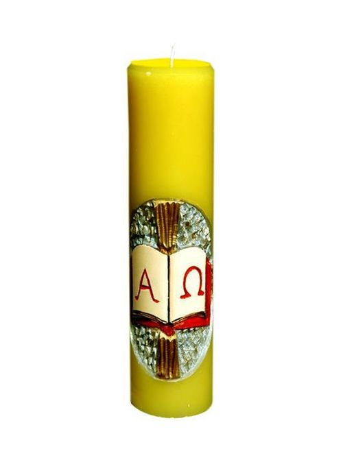 VELA ALTAR ENTALHADA BIBLIA - 22 X 07 CM - REF A16