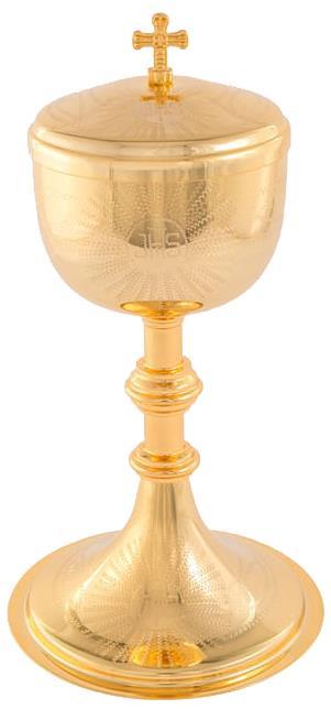 CIBORIO DOURADO TOTAL REF 9018 - 22,5 X 8,6 CM