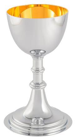 CALICE DOURADO INTERNO COM PATENA REF 1020 - 18.5 X 9.3 CM