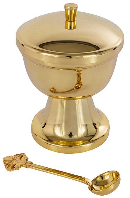 NAVETA DOURADO TOTAL C/ COLHER REF N870 - 11,5 X 8,3 CM
