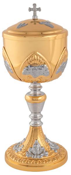 CIBORIO SOBRE COPA DOURADO TOTAL REF 9118 - 25 X 9.6 CM