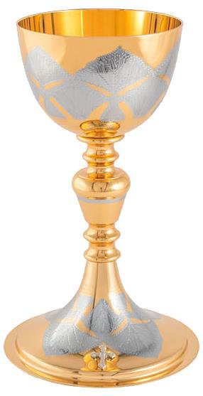 CALICE DESENHADO SOBRE COPA DOURADO TOTAL REF 1021 - 20 X 9,3 CM