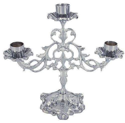 CASTICAL 3 VELAS CROMO REF 17125 - 23 X 22,7 CM