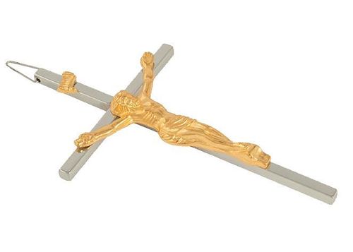 CRUCIFIXO PAREDE CROMO TOTAL REF 180 - 14,5 CM