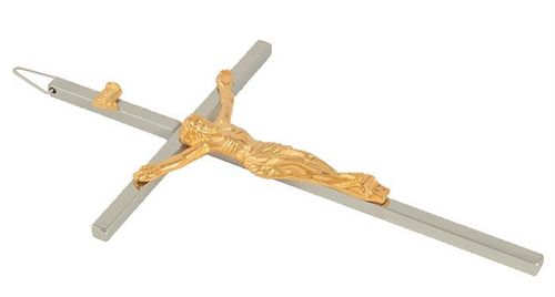 CRUCIFIXO PAREDE CROMO REF 212 - 17,5 CM