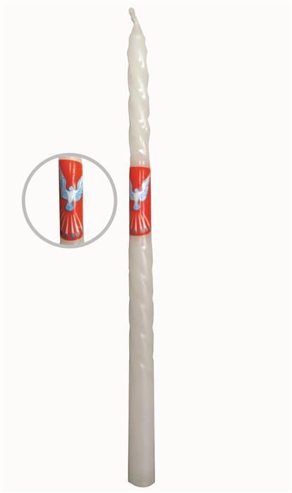 VELA PARAFINA TORNEADA  CRISMA  FUSSI - 29 CM