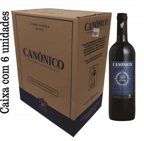 VINHO CANONICO GARRAFA CAIXA COM 6 UNIDADES - 750ML