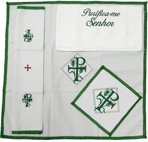 JOGO DE ALTAR 15.20 RENDA VERDE CG 04RLBL