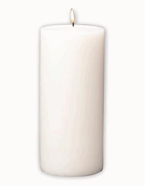 VELA DE ALTAR BRANCA FUSSI - 20X7 CM