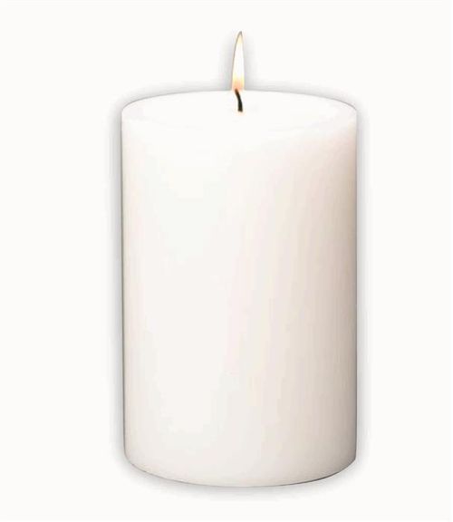 VELA DE ALTAR BRANCA FUSSI - 10X07 CM