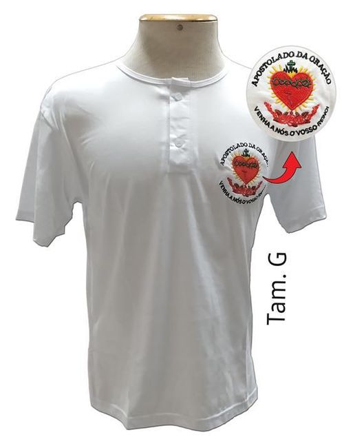 CAMISETA APOSTOLADO DA ORACAO C BOTAO G